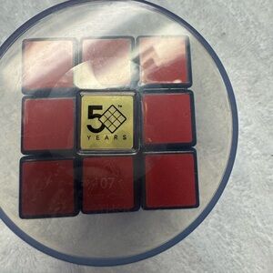 Rubik's Cube 50 Years Edition 3x3x3 Brain Teaser Puzzle with Display Case